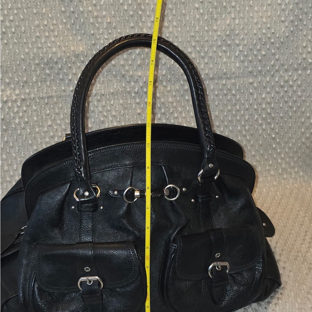 Vintage Dior Black Leather My Dior Satchel - Picture 2 of 13